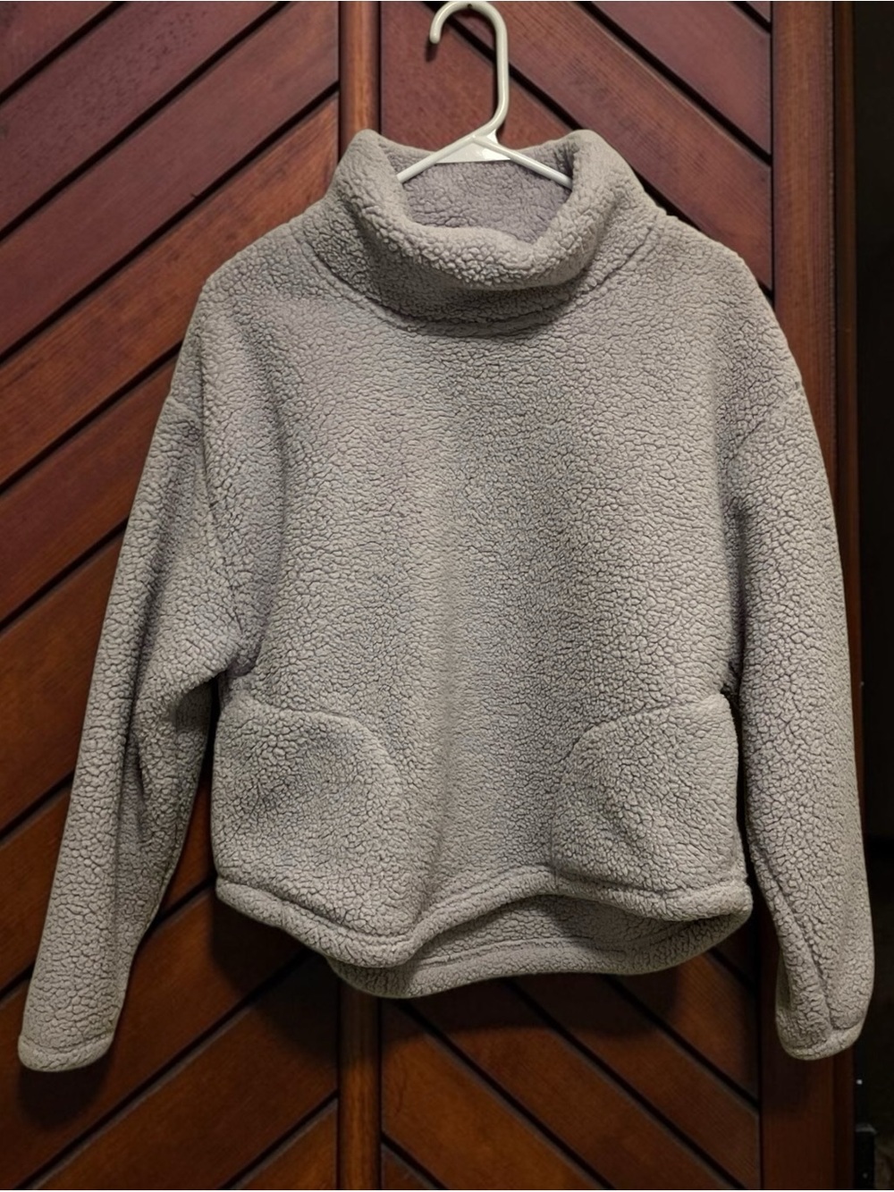 LIKE NEW!ALL IN MOTION COZY COWL NECK LAVENDER SHERPA PULLOVER SWEATSHIRT SIZE L